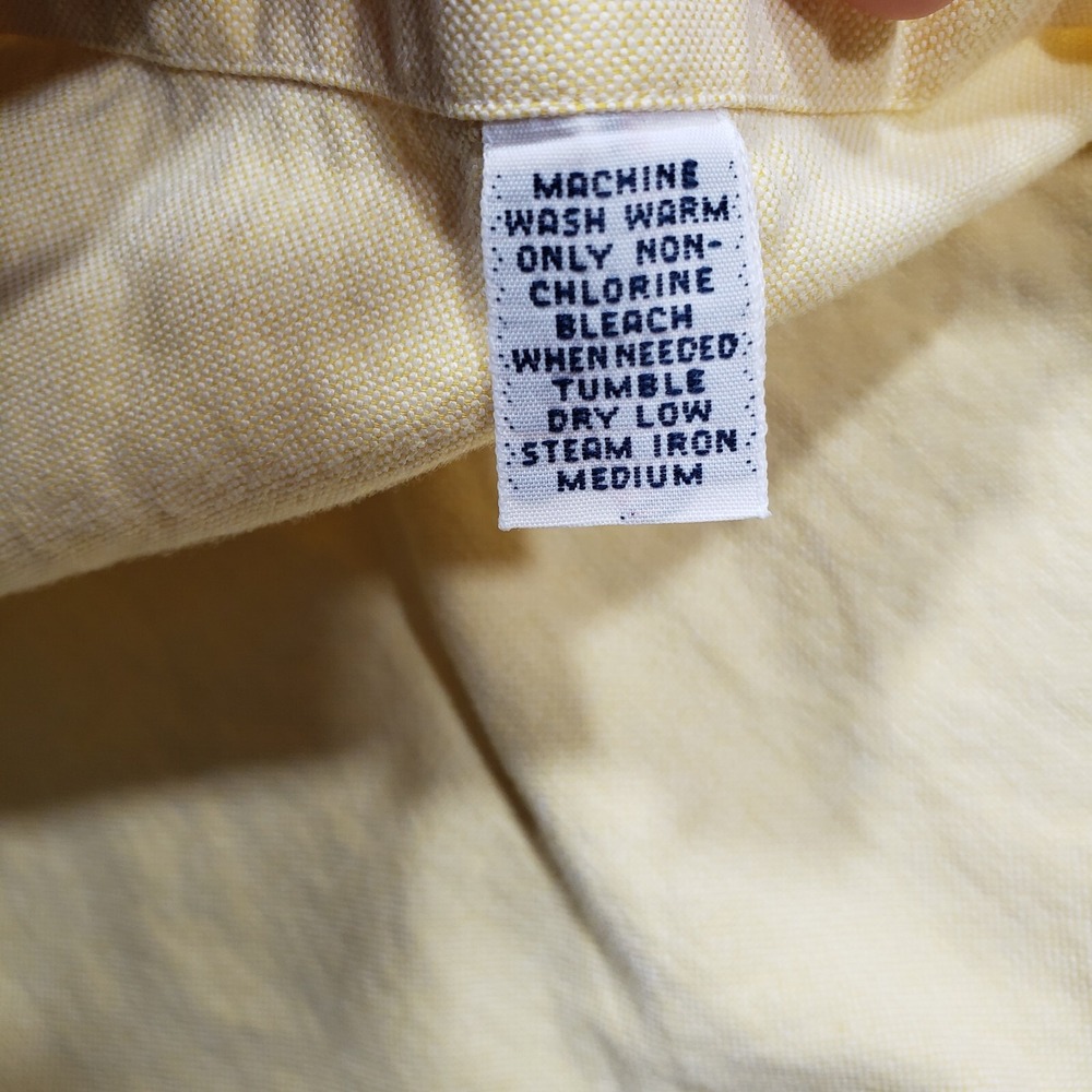 Ralph Lauren Shirt Mens 16-34 Yellow Yarmouth Flesh Pony Button Down Long Sleeve - Picture 7 of 12